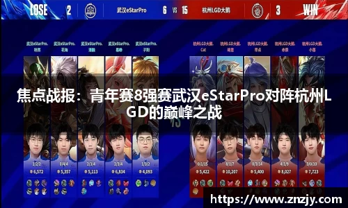 焦点战报：青年赛8强赛武汉eStarPro对阵杭州LGD的巅峰之战